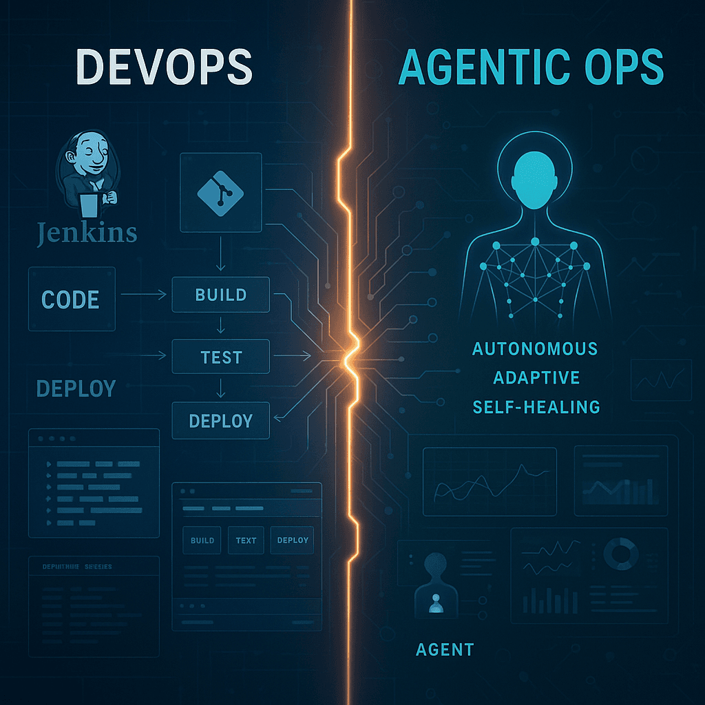 Agentic Ops vs DevOps - Blog post thumbnail image